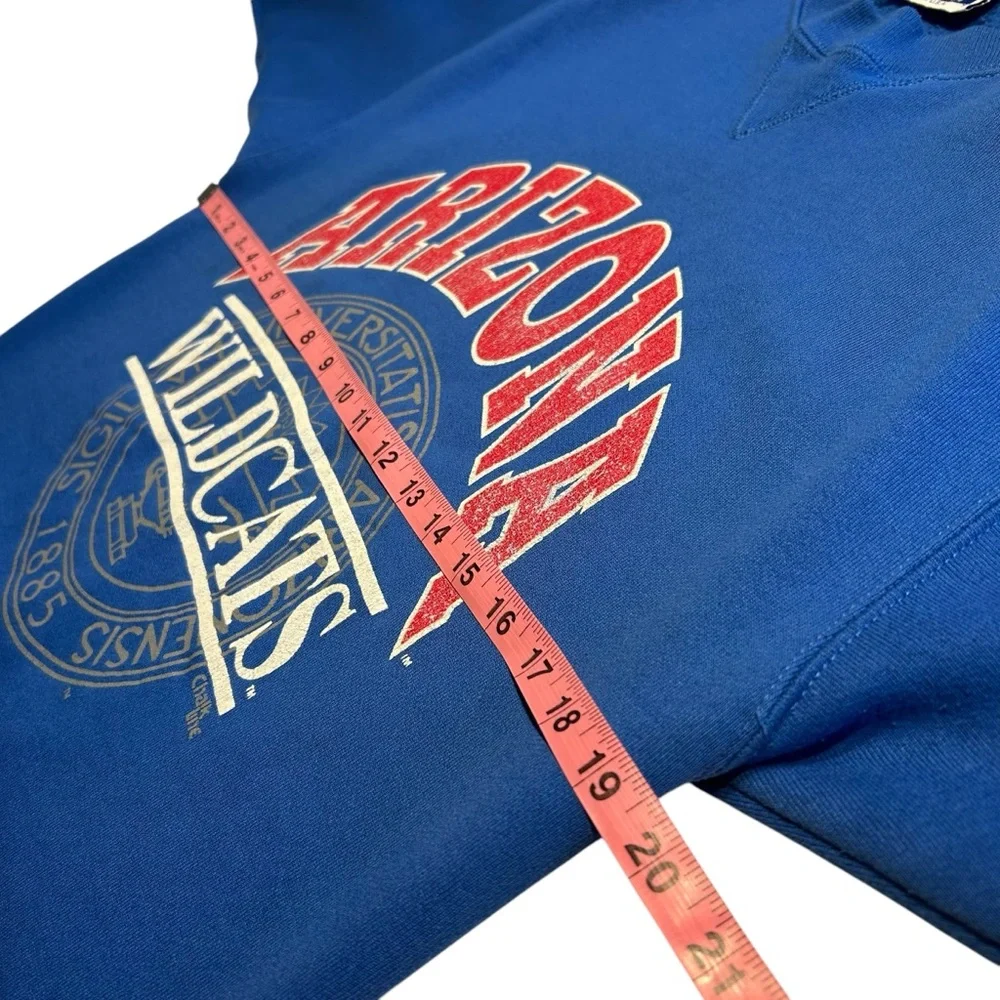 Vintage 90s Arizona Wildcats Crewneck USA Made Hanes Blue L